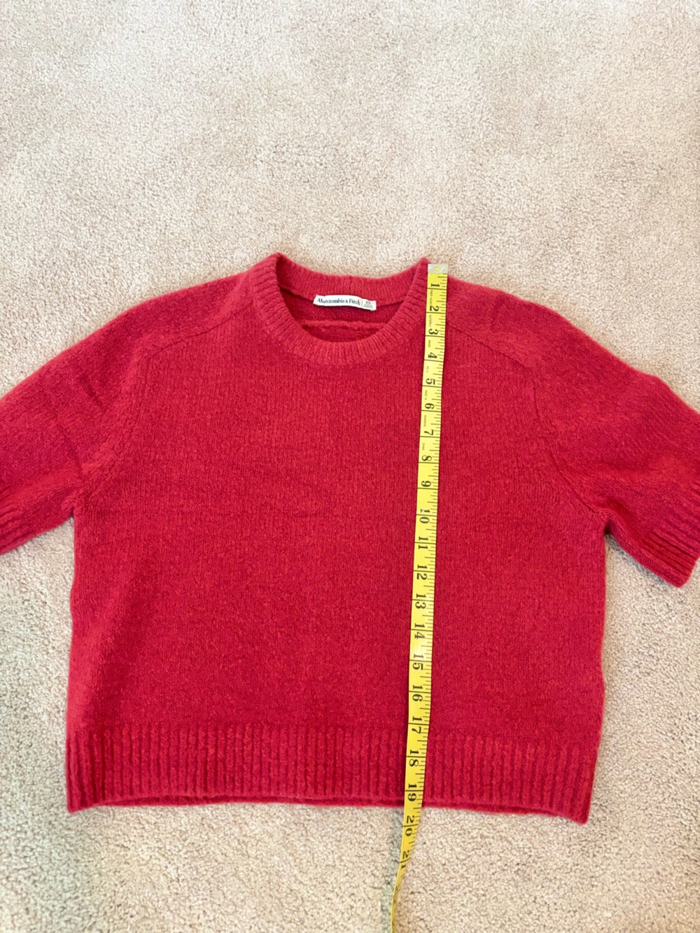 Abercrombie & Fitch Women's Short-Sleeve Crewneck Sweater, Size XS - Picture 7 of 8